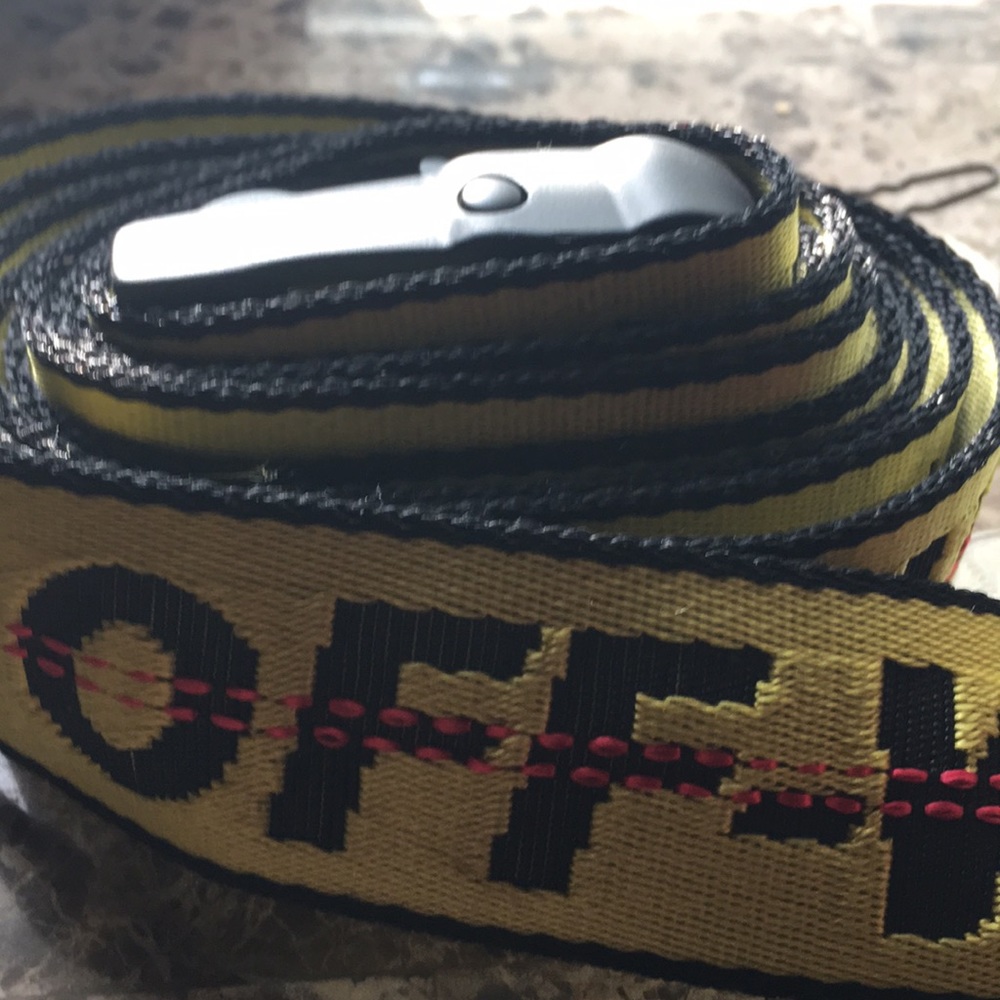 Off-White Industrial Belt Yellow